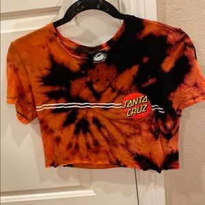 Tie Dye Santa Cruz Crop Top M